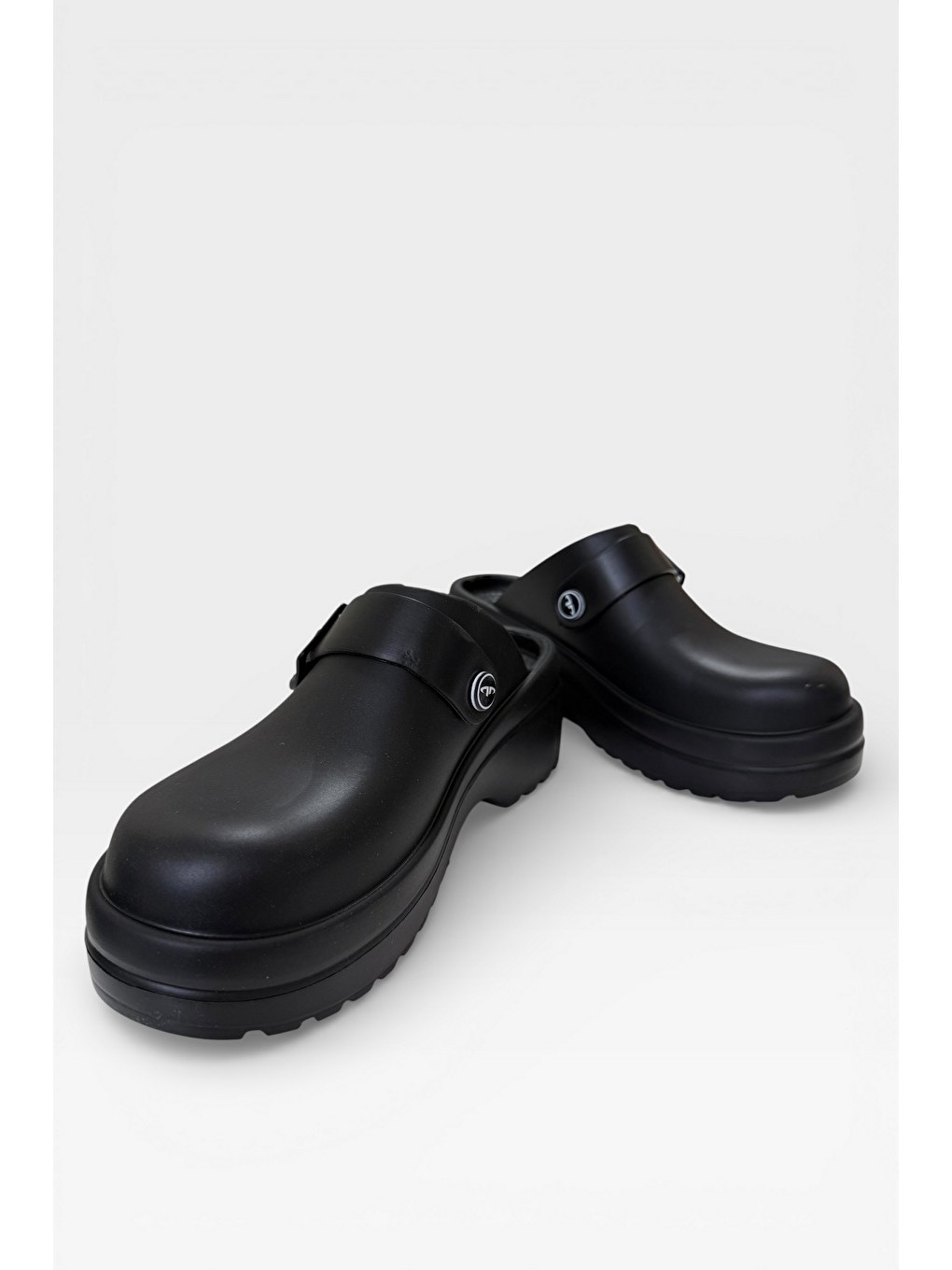 Kadın Comfort Kalın Taban Medikal Hemşire Doktor Sabo Terlik Siyah-5