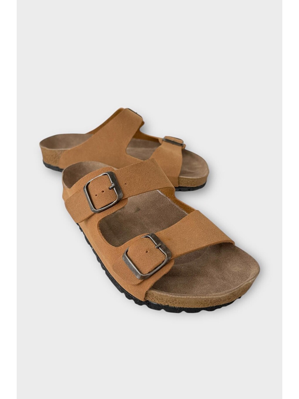 Sarı Unisex Çift Tokalı Ortopedik Terlik Hardal-2