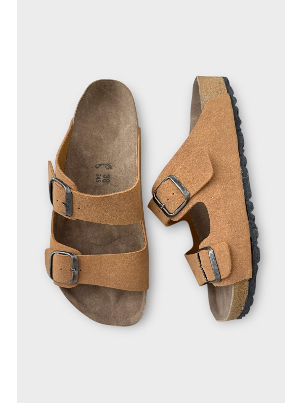 Sarı Unisex Çift Tokalı Ortopedik Terlik Hardal-9
