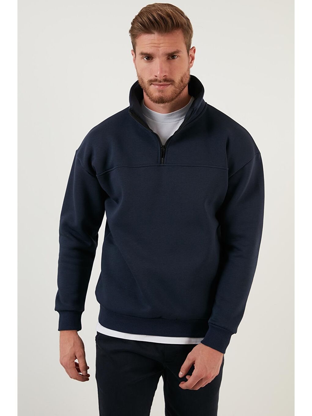 Buratti İndigo Regular Fit Pamuklu İçi Tüylü Yumuşak Şardonlu Kışlık Sweat 59053431 - 5