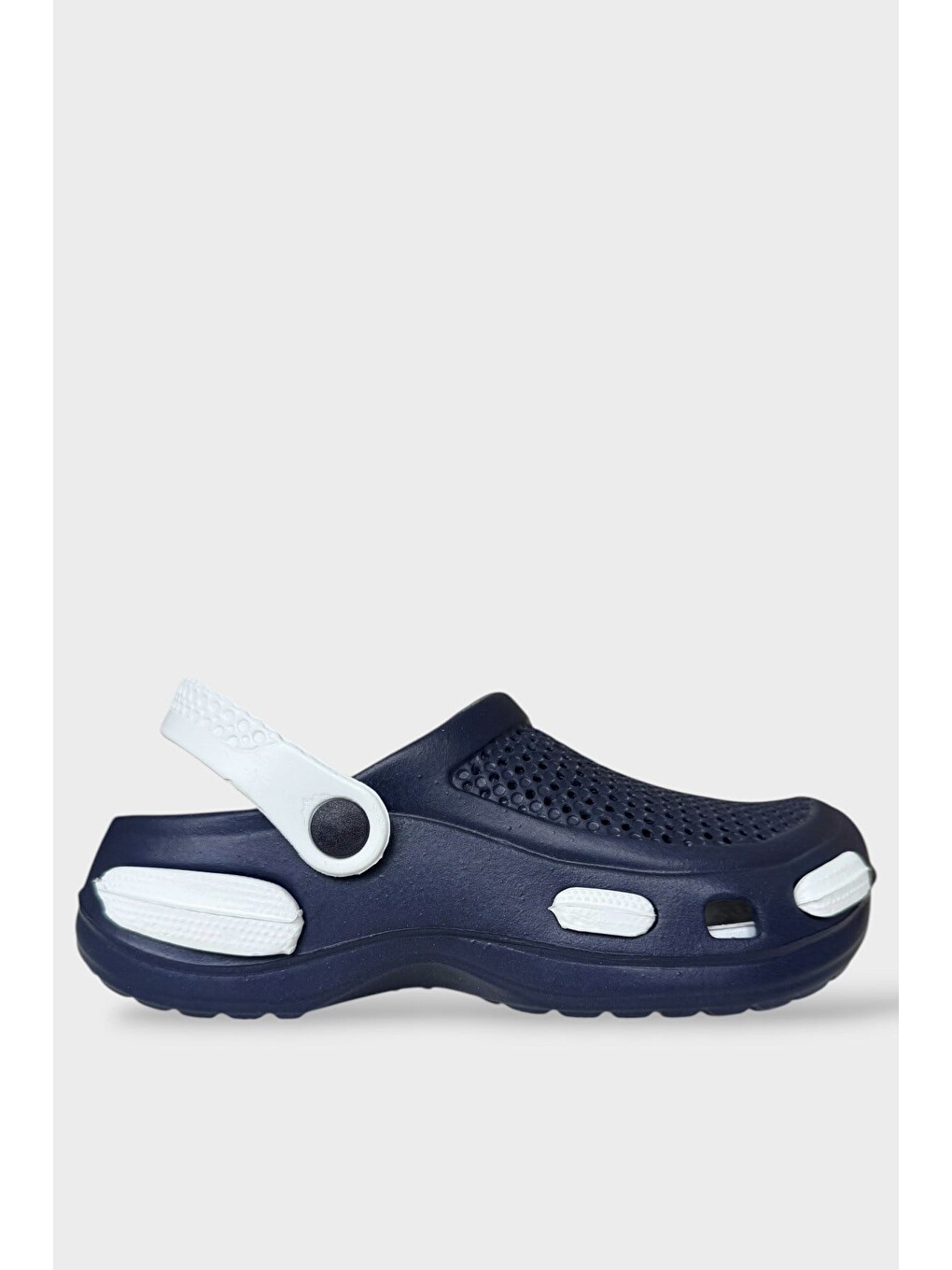 Unisex Comfort Medikal Hemşire Sabo Terlik Lacivert - Beyaz-1