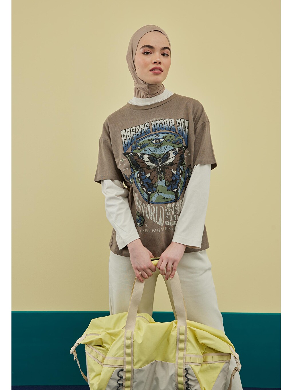 Athletic Hijab Bej-1
