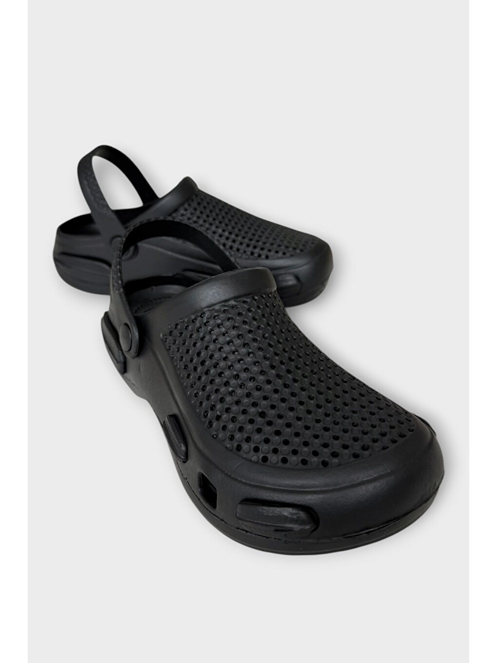 Unisex Comfort Medikal Hemşire Sabo Terlik Siyah - Siyah-3