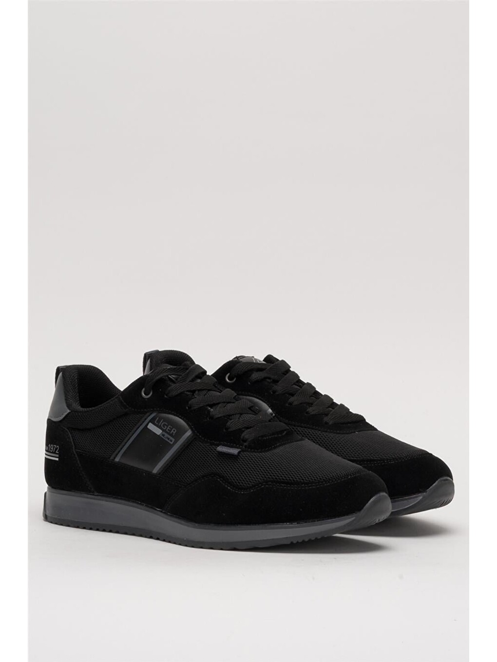 Erkek Günlük Sneaker Spor Ayakkabı Siyah - Füme-2