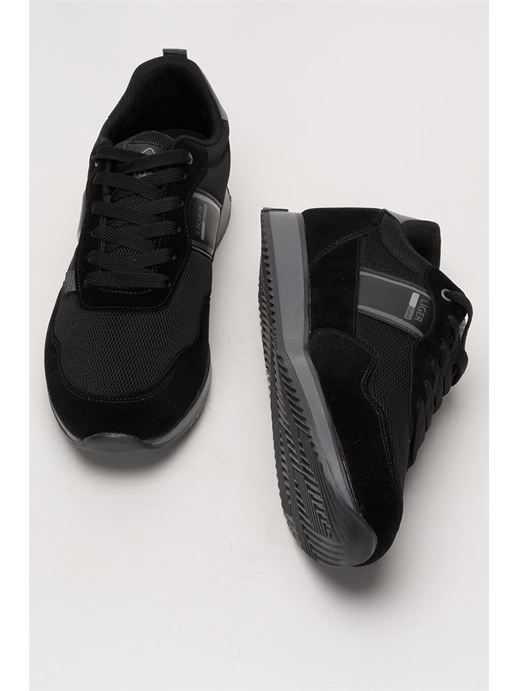 Erkek Günlük Sneaker Spor Ayakkabı Siyah - Füme-6