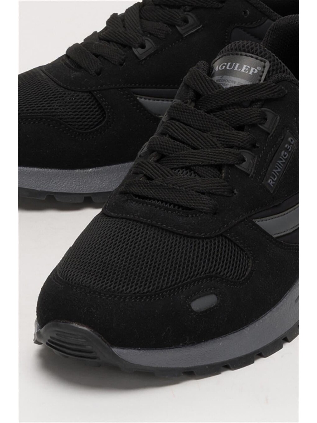 Erkek Ortopedik Günlük Yürüyüş Koşu Sneaker Spor Ayakkabı Siyah-10