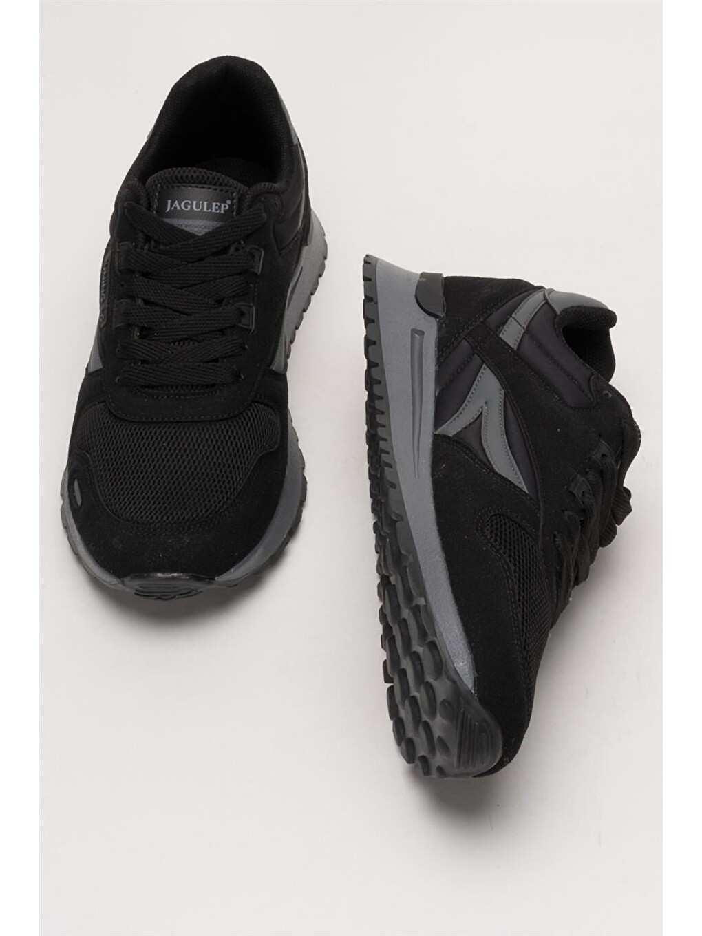 Erkek Ortopedik Günlük Yürüyüş Koşu Sneaker Spor Ayakkabı Siyah-18