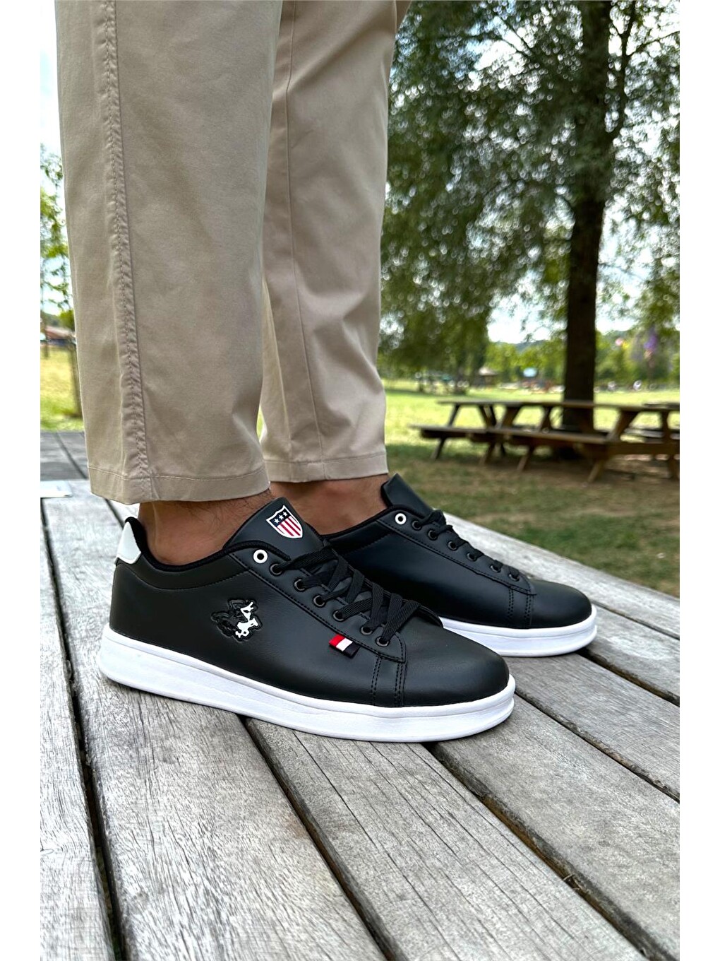 Unisex Sneakers Günlük Spor Ayakkabı Siyah - Beyaz-7