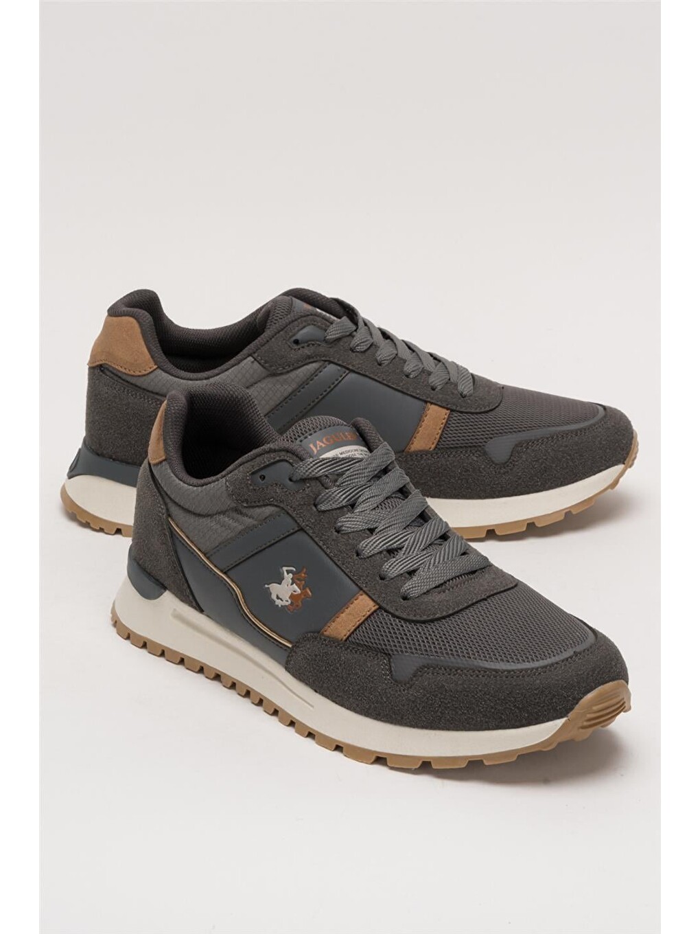 Gri Erkek Ortopedik Günlük Yürüyüş Koşu Sneaker Spor Ayakkabı Füme-2