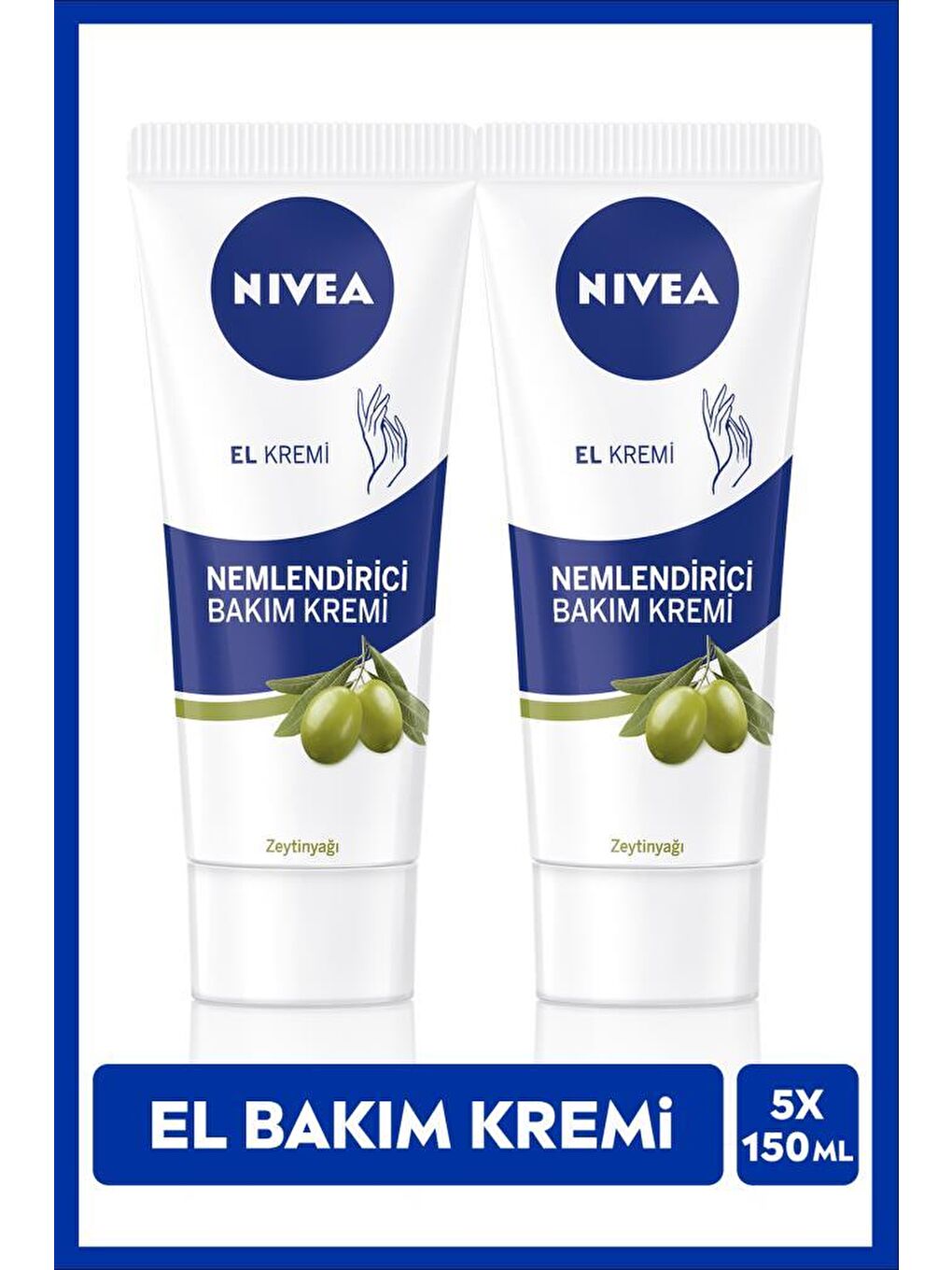 NIVEA Şeffaf Ne mlendirici El Kremi Zeytinyağı Ile Yoğun Ne mlendirme 75 ml x2 Adet, Oje Hediyeli