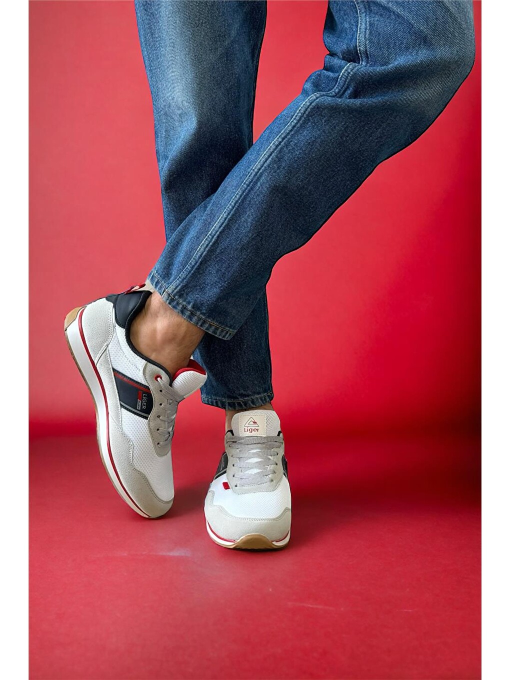 Erkek Günlük Sneaker Spor Ayakkabı Beyaz - Lacivert-15