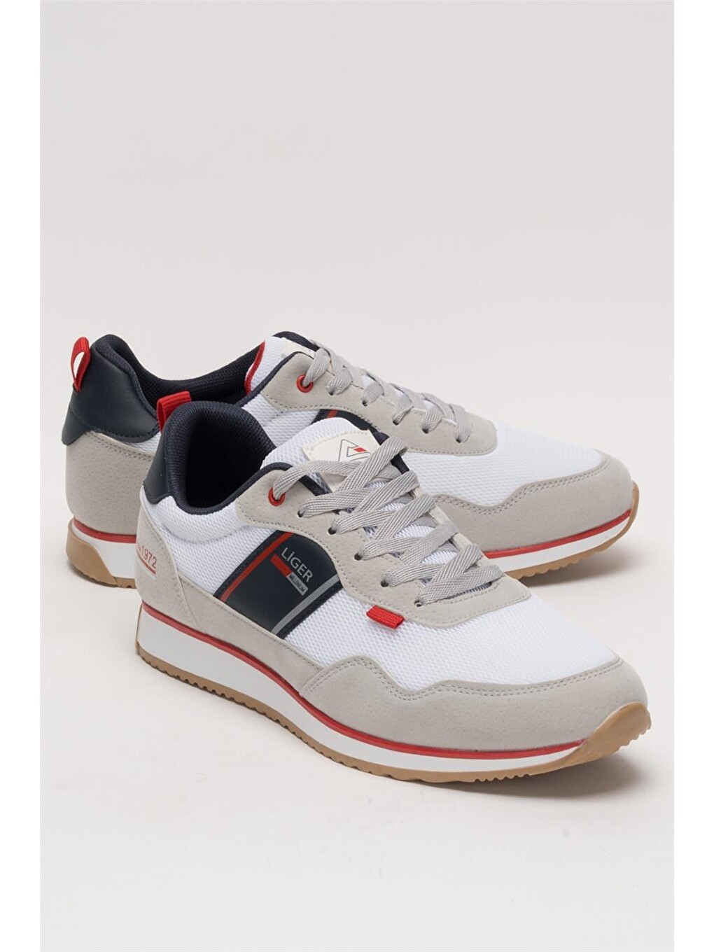Erkek Günlük Sneaker Spor Ayakkabı Beyaz - Lacivert-3
