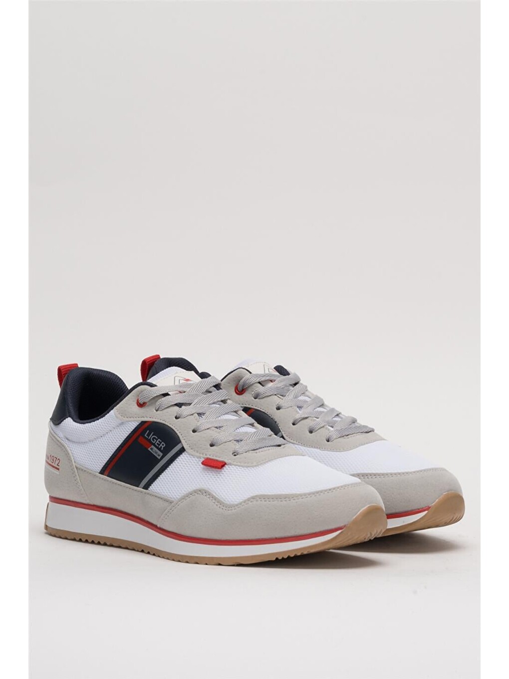 Erkek Günlük Sneaker Spor Ayakkabı Beyaz - Lacivert-4