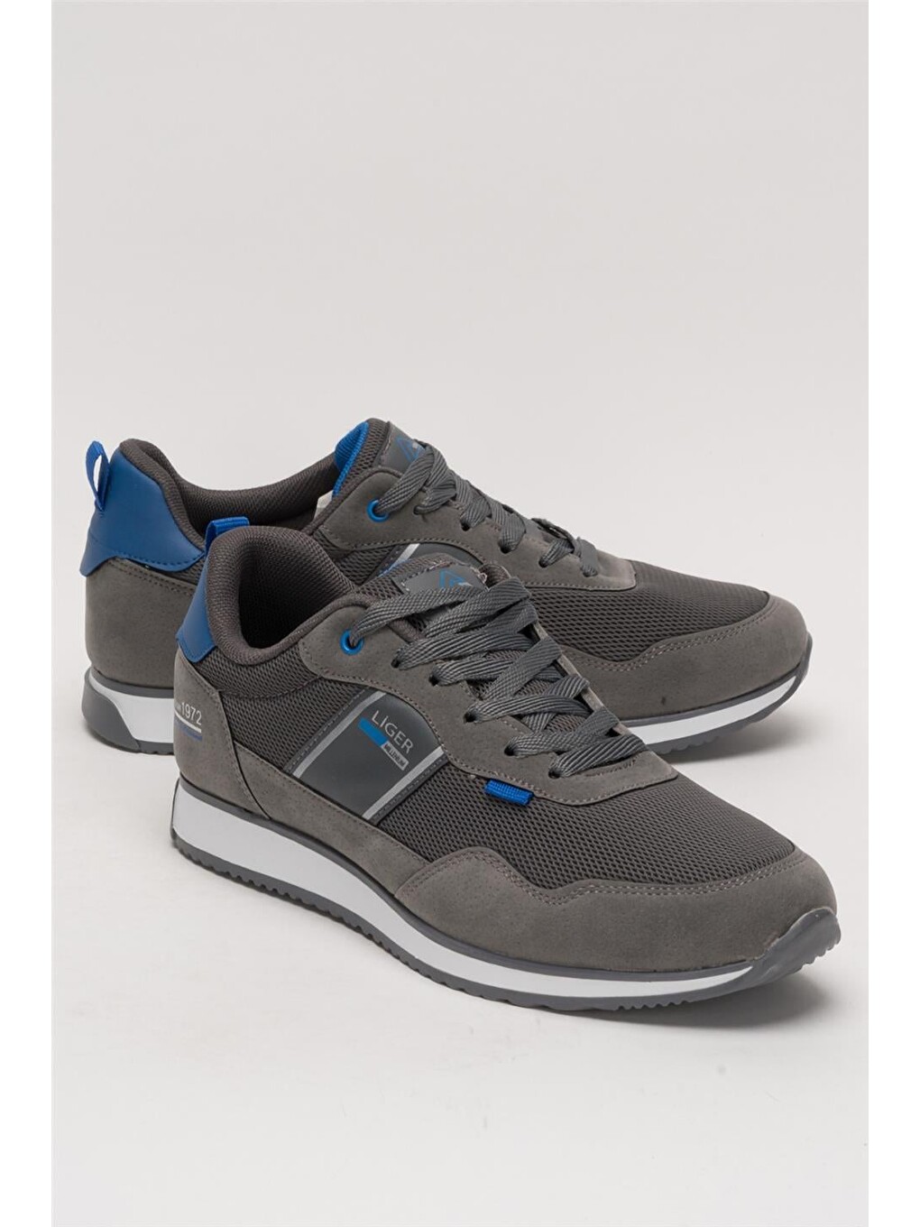 Gri Erkek Günlük Sneaker Spor Ayakkabı Füme-1