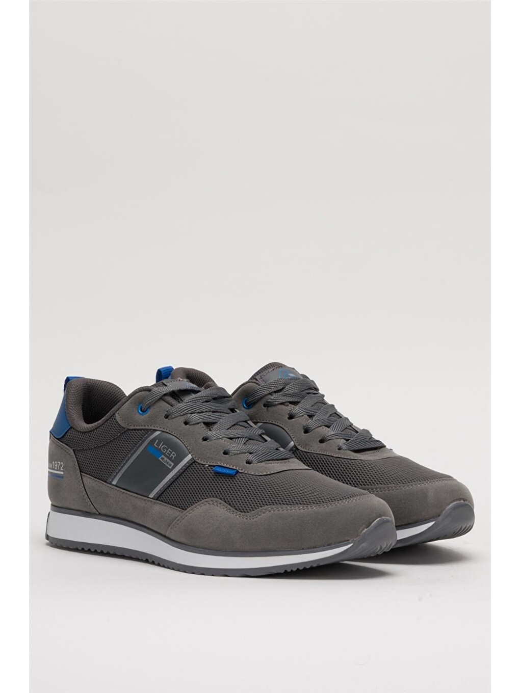 Gri Erkek Günlük Sneaker Spor Ayakkabı Füme-2
