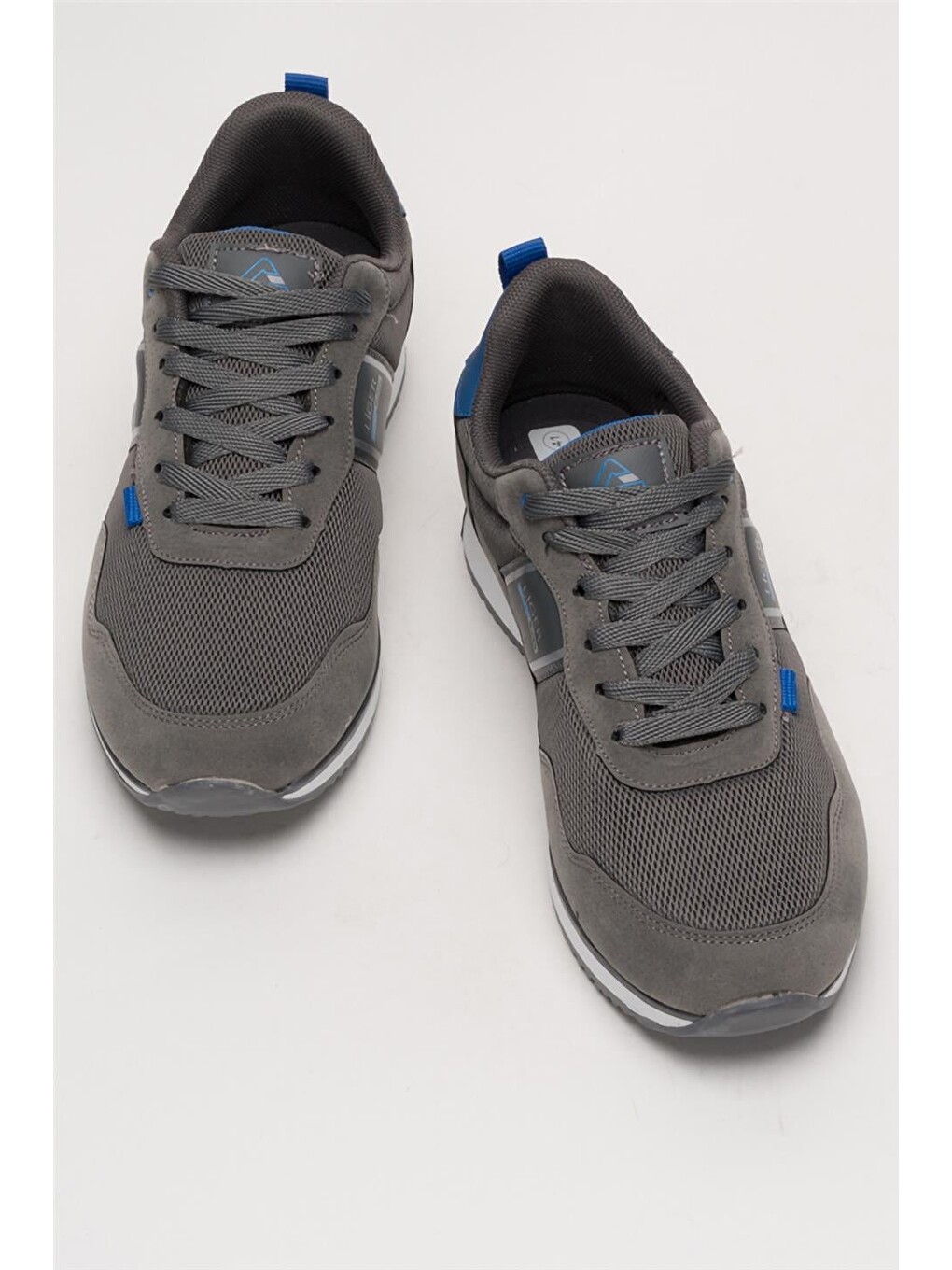 Gri Erkek Günlük Sneaker Spor Ayakkabı Füme-5