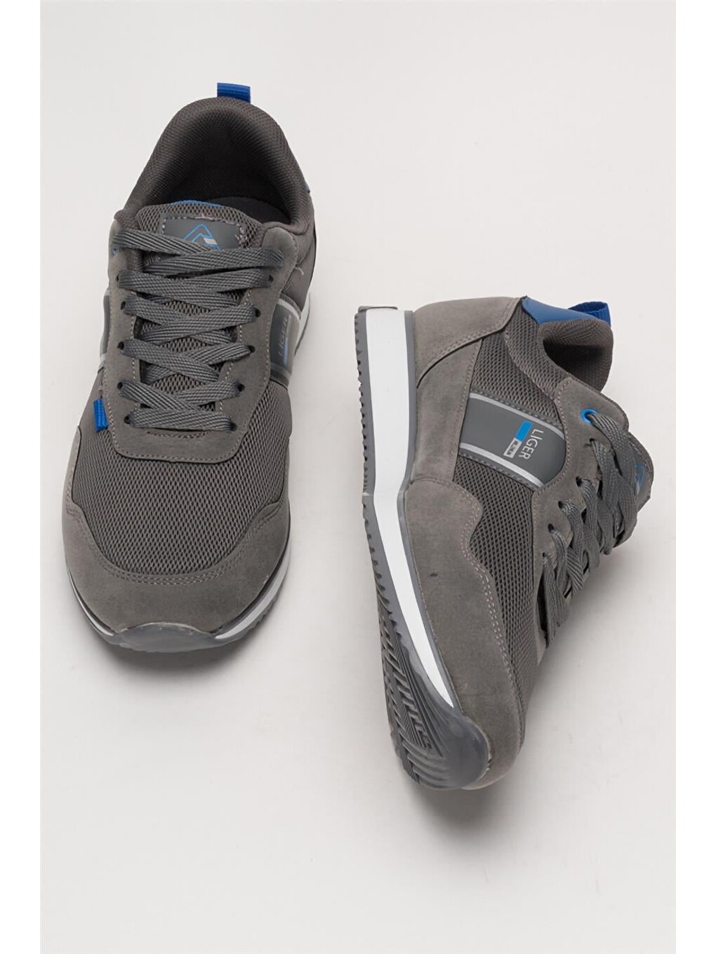Gri Erkek Günlük Sneaker Spor Ayakkabı Füme-6