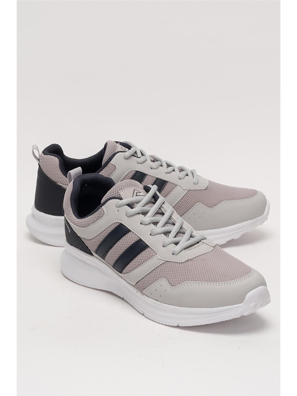 Erkek Hafif Rahat Faylon Taban Spor Ayakkabı Gri - Lacivert-3