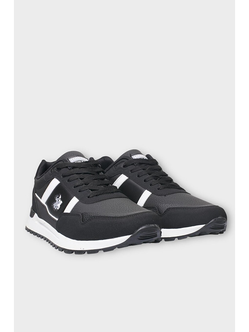 Erkek Ortopedik Cilt Günlük Yürüyüş Koşu Sneaker Spor Ayakkabı Siyah - Beyaz-6