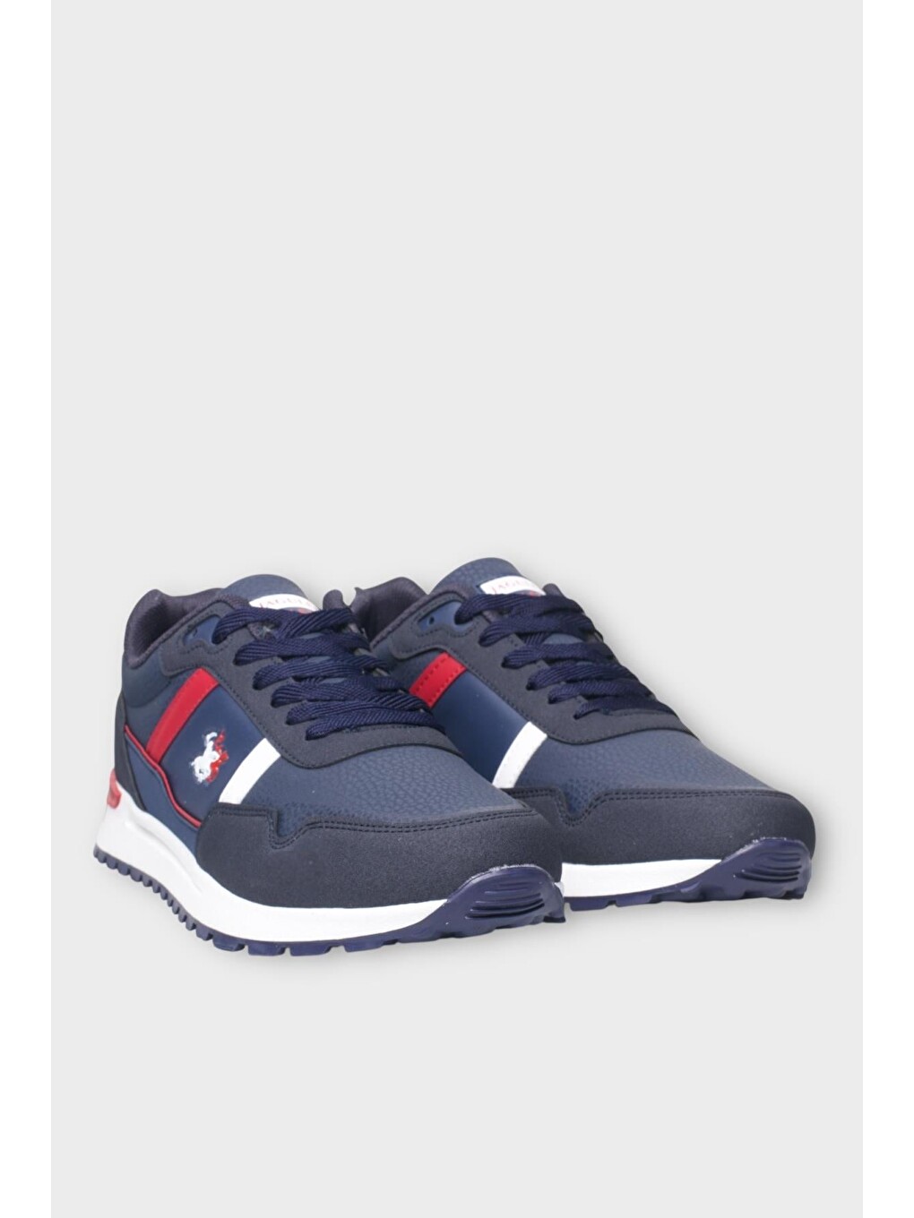 Erkek Ortopedik Cilt Günlük Yürüyüş Koşu Sneaker Spor Ayakkabı Lacivert-5