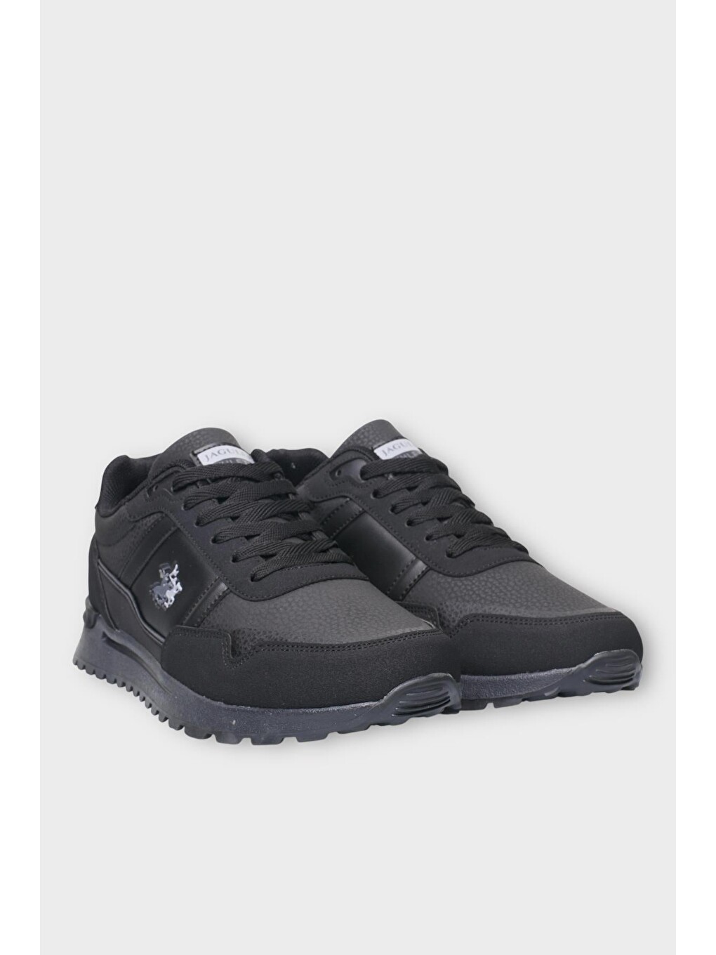 Erkek Ortopedik Cilt Günlük Yürüyüş Koşu Sneaker Spor Ayakkabı Siyah-2