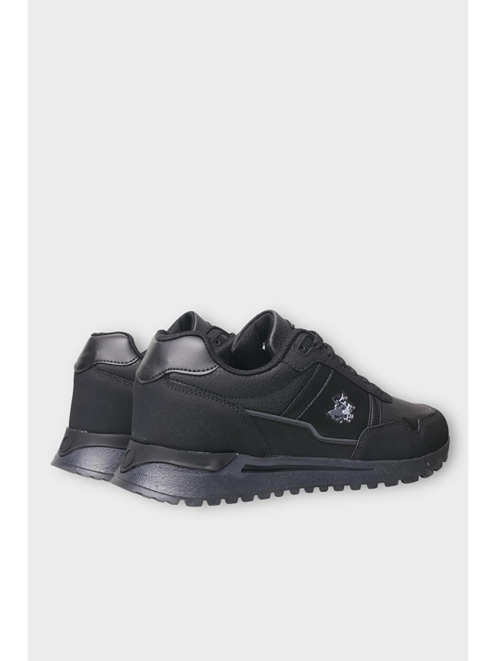 Erkek Ortopedik Cilt Günlük Yürüyüş Koşu Sneaker Spor Ayakkabı Siyah-4