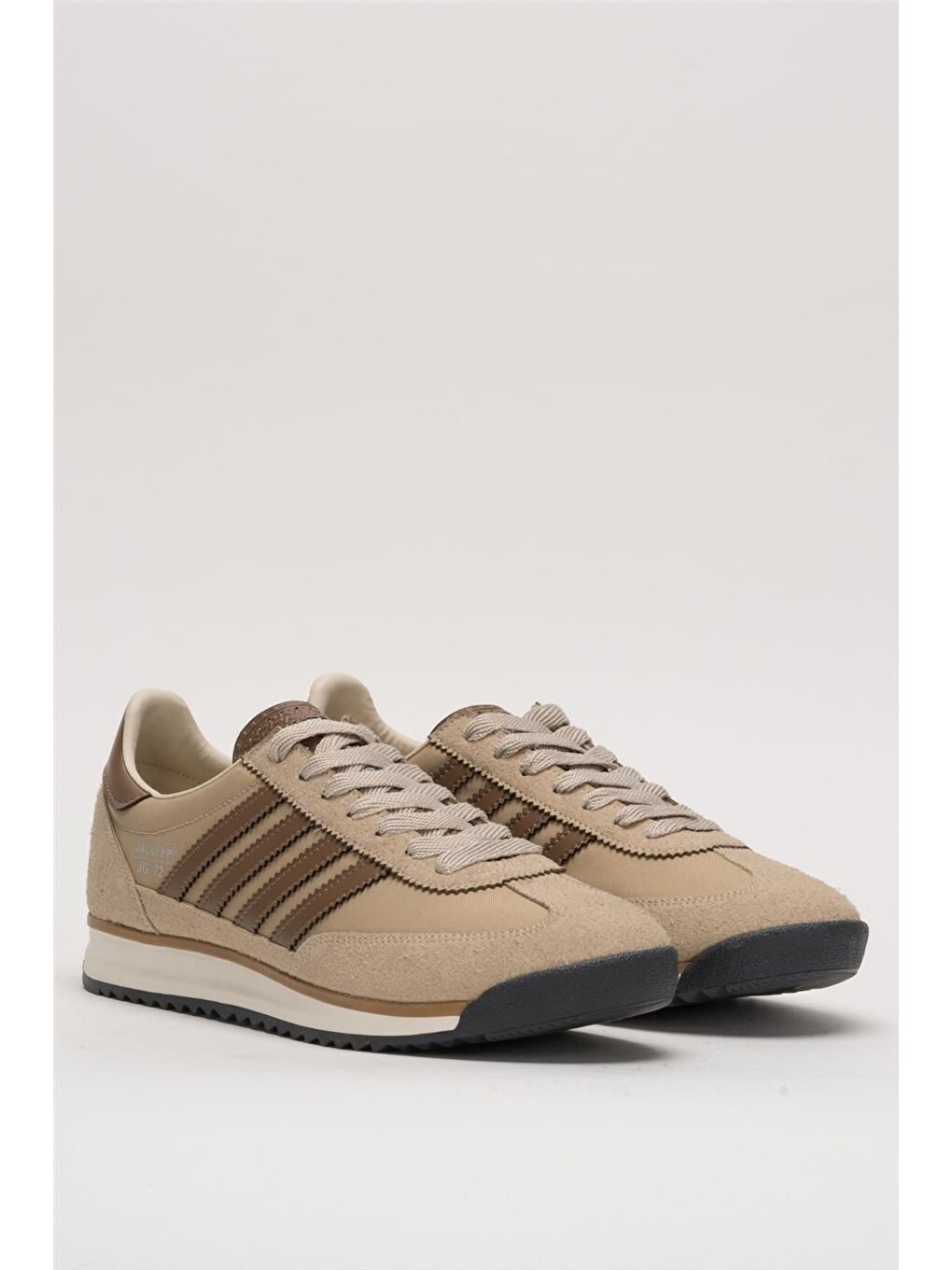 Erkek Günlük Rahat Taban Yumuşak Hafif Sneaker Bağcıklı Spor Ayakkabı Bej - Kahverengi-5