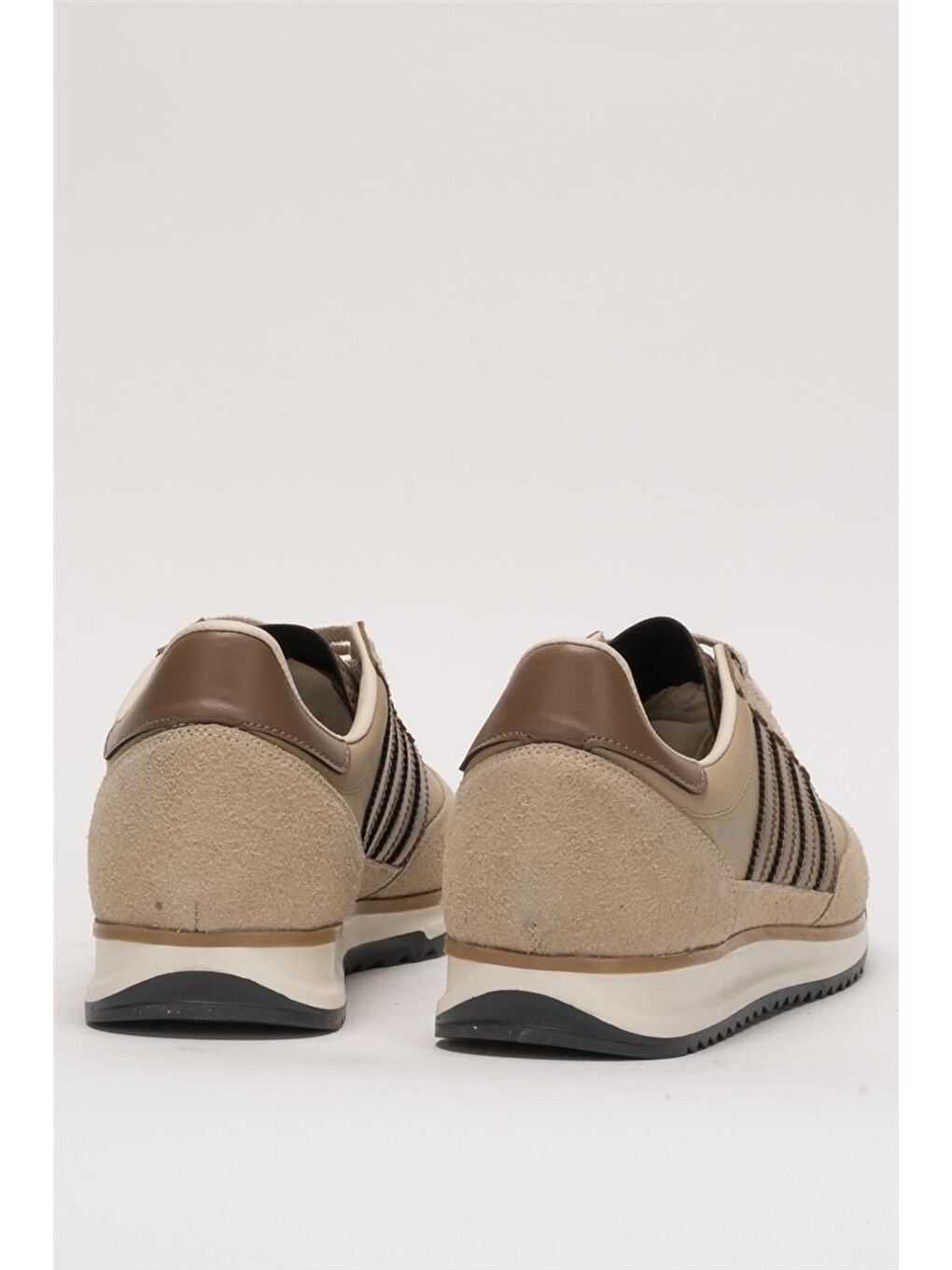Erkek Günlük Rahat Taban Yumuşak Hafif Sneaker Bağcıklı Spor Ayakkabı Bej - Kahverengi-6