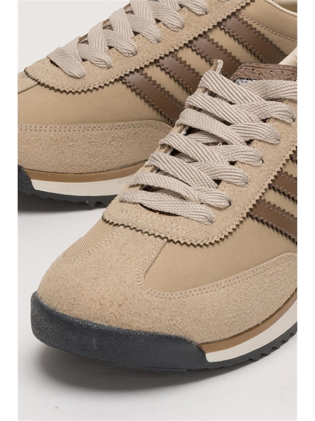 Erkek Günlük Rahat Taban Yumuşak Hafif Sneaker Bağcıklı Spor Ayakkabı Bej - Kahverengi-8