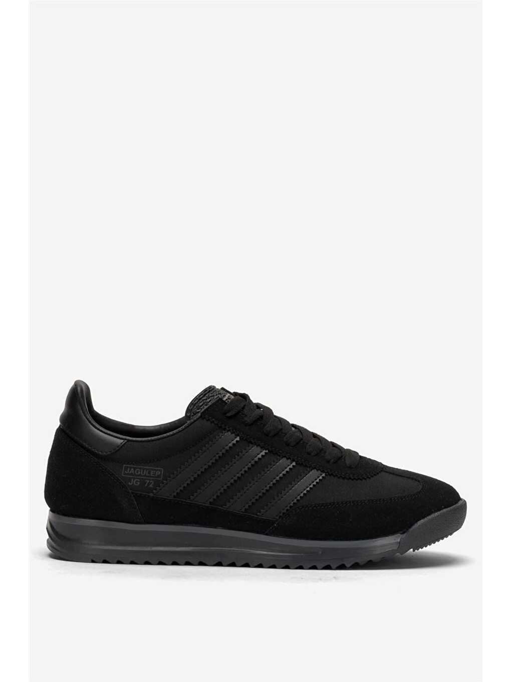 Erkek Günlük Rahat Taban Yumuşak Hafif Sneaker Bağcıklı Spor Ayakkabı Siyah-1