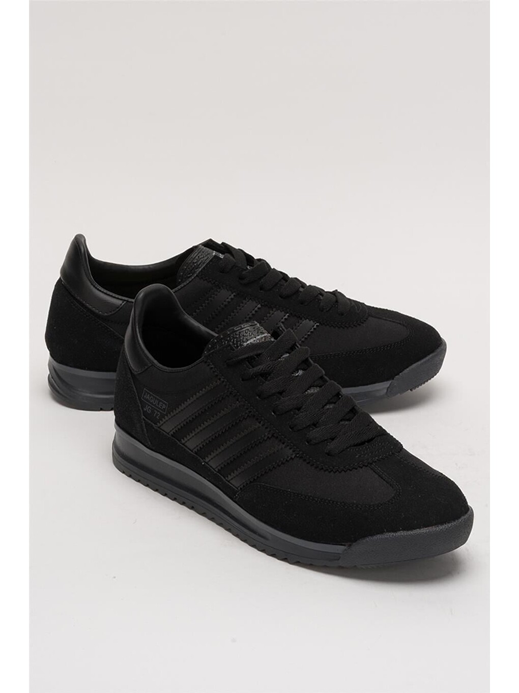 Erkek Günlük Rahat Taban Yumuşak Hafif Sneaker Bağcıklı Spor Ayakkabı Siyah-3
