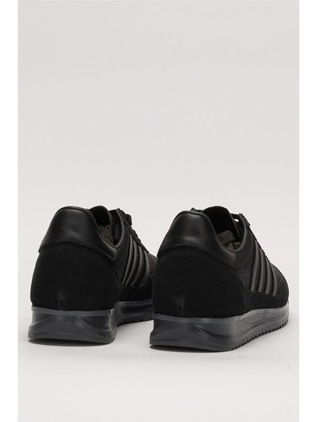 Erkek Günlük Rahat Taban Yumuşak Hafif Sneaker Bağcıklı Spor Ayakkabı Siyah-7
