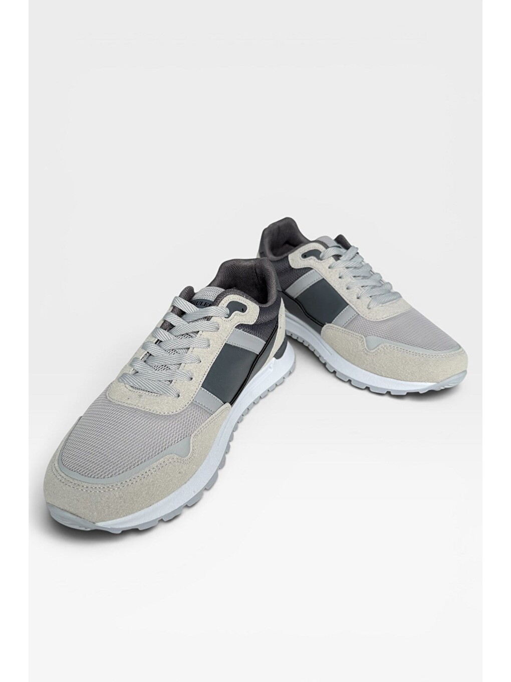 Erkek Ortopedik Günlük Yürüyüş Koşu Sneaker Spor Ayakkabı Gri-2