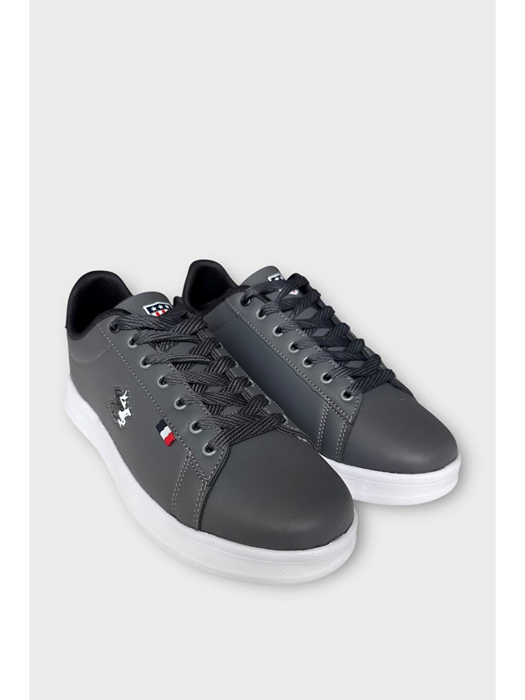 Gri Unisex Sneakers Günlük Spor Ayakkabı Füme - Siyah-4