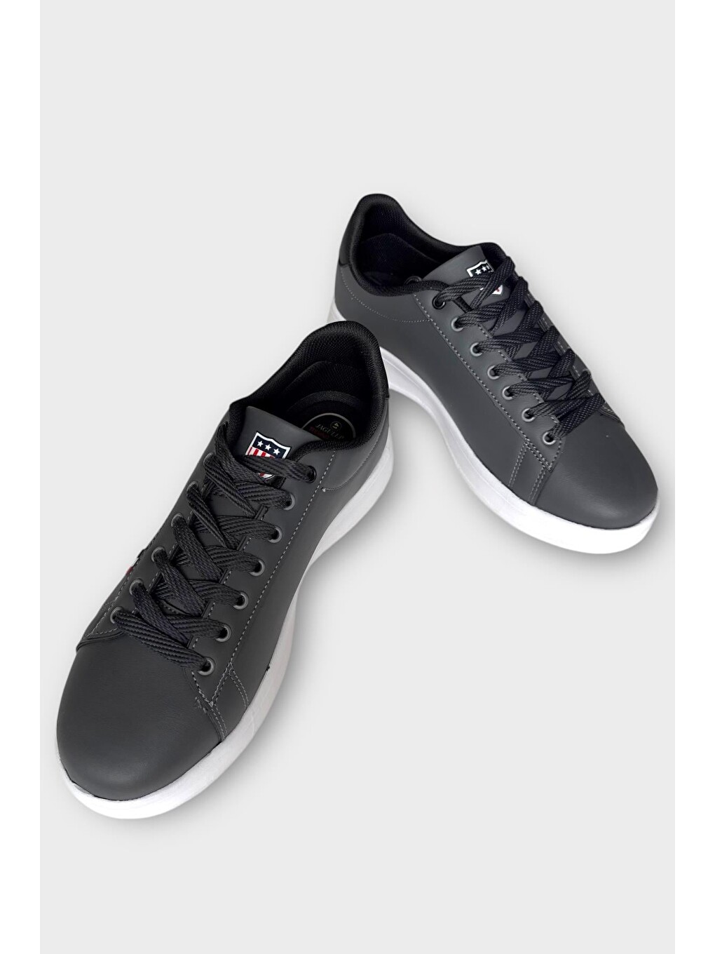 Gri Unisex Sneakers Günlük Spor Ayakkabı Füme - Siyah-7