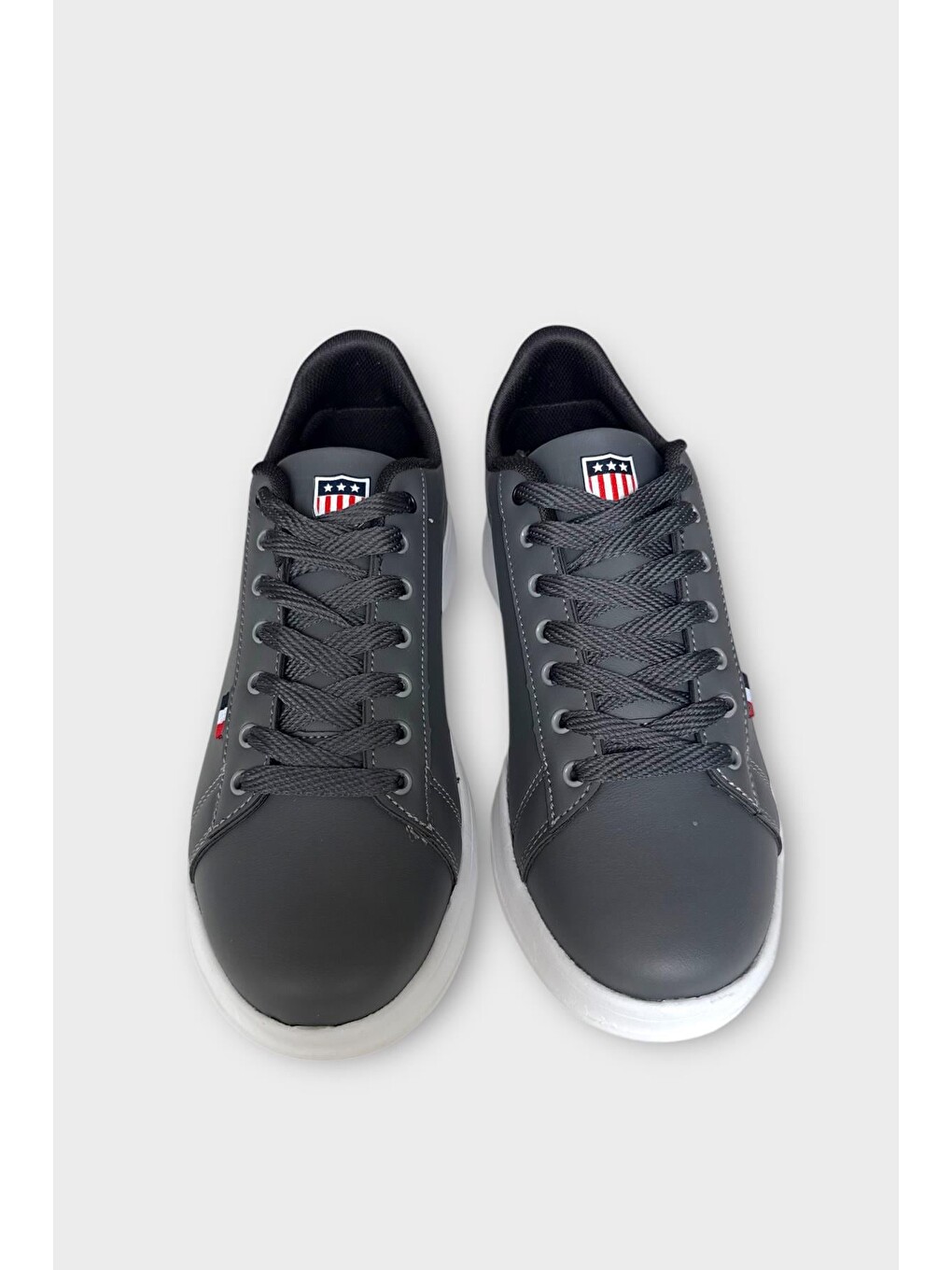 Gri Unisex Sneakers Günlük Spor Ayakkabı Füme - Siyah-8
