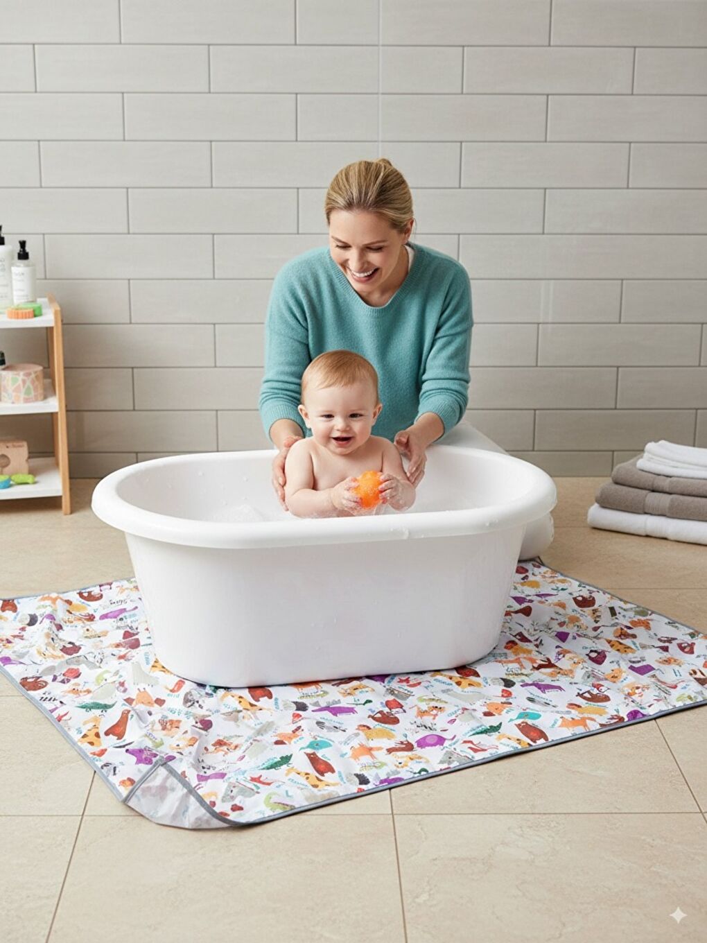 145x210cm, Zoo, Su Geçirmez, Yer/Masa Örtüsü, Aktivite, Yemek ve Oyun için Çok Amaçlı Örtü-8