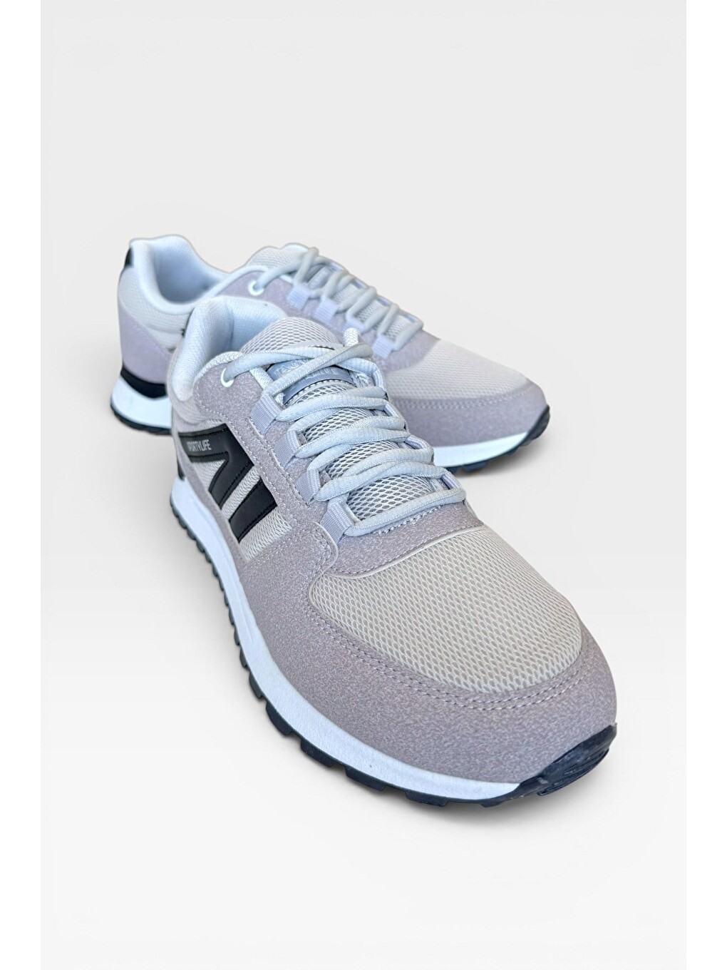 Erkek Ortopedik Airfile Günlük Yürüyüş Koşu Sneaker Spor Ayakkabı Gri-1