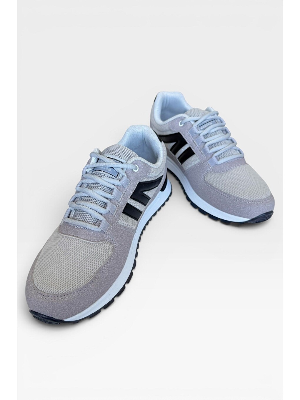 Erkek Ortopedik Airfile Günlük Yürüyüş Koşu Sneaker Spor Ayakkabı Gri-2