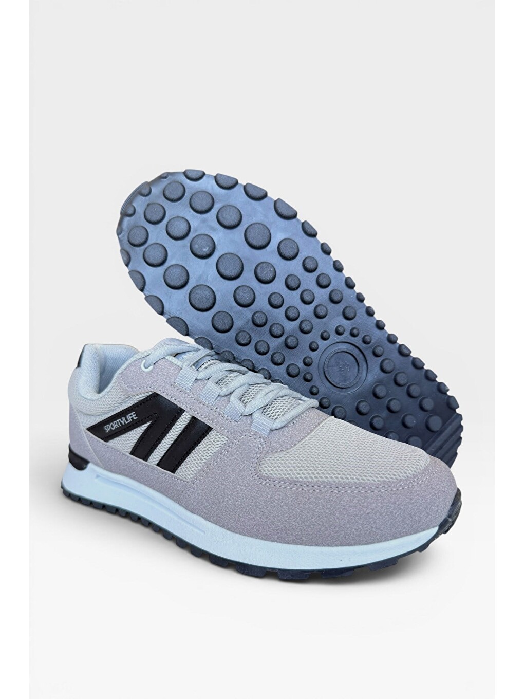 Erkek Ortopedik Airfile Günlük Yürüyüş Koşu Sneaker Spor Ayakkabı Gri-4