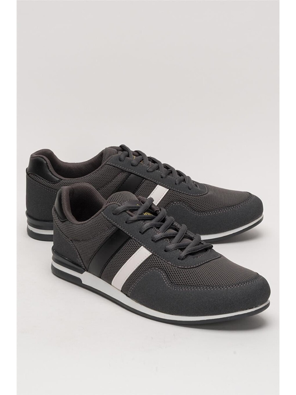 Gri Unisex Airfile İnce Taban Spor Ayakkabı Füme-siyah-3