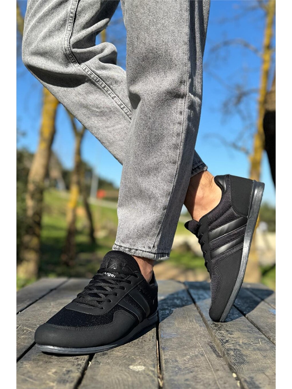 Unisex Airfile İnce Taban Spor Ayakkabı Siyah-14