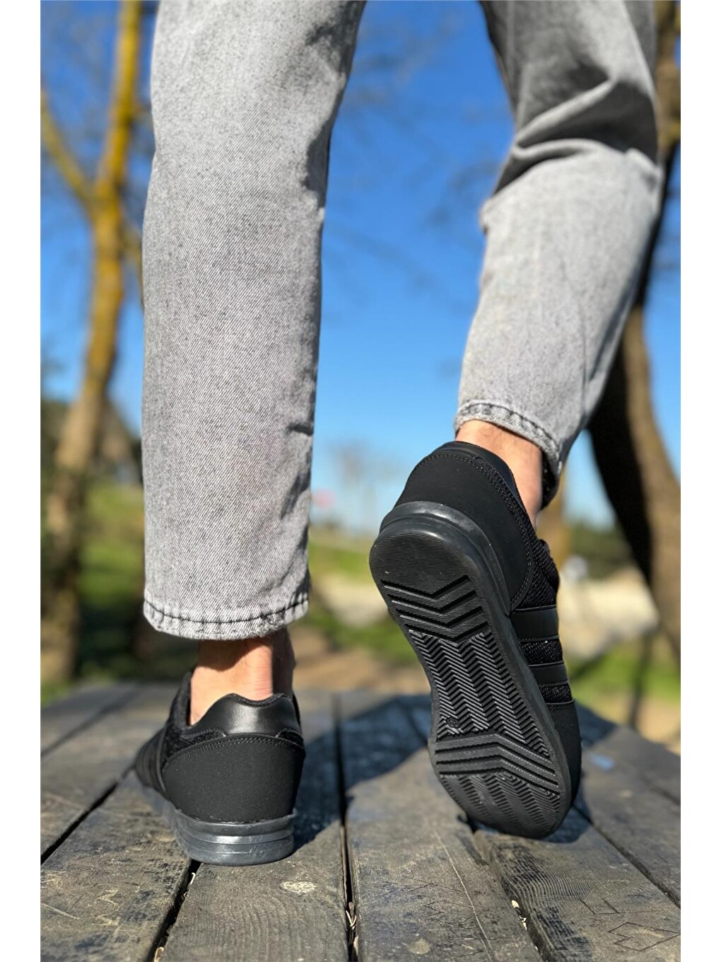 Unisex Airfile İnce Taban Spor Ayakkabı Siyah-18