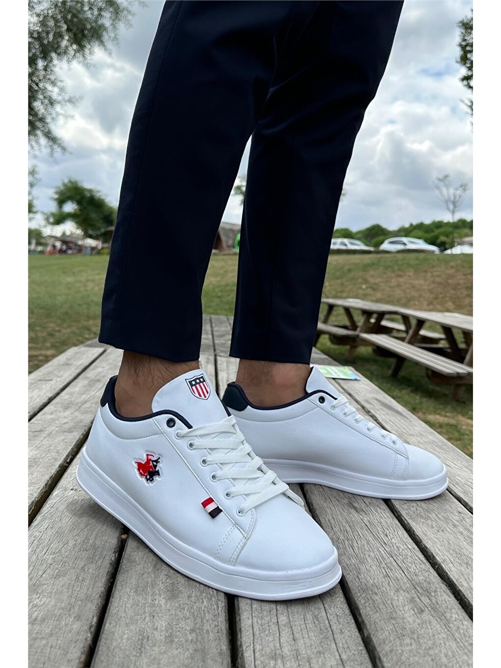 Unisex Sneakers Günlük Spor Ayakkabı Beyaz-lacivert-6