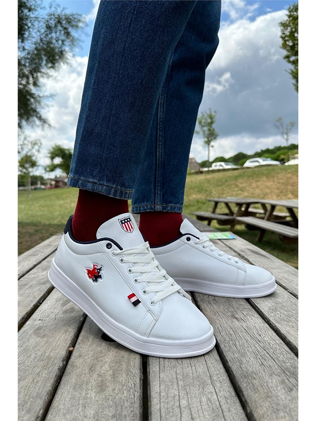 Unisex Sneakers Günlük Spor Ayakkabı Beyaz-lacivert-9