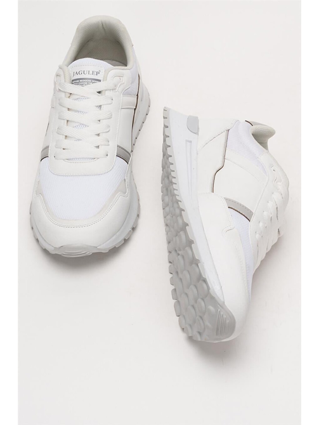 Erkek Ortopedik Günlük Yürüyüş Koşu Sneaker Spor Ayakkabı Beyaz-10