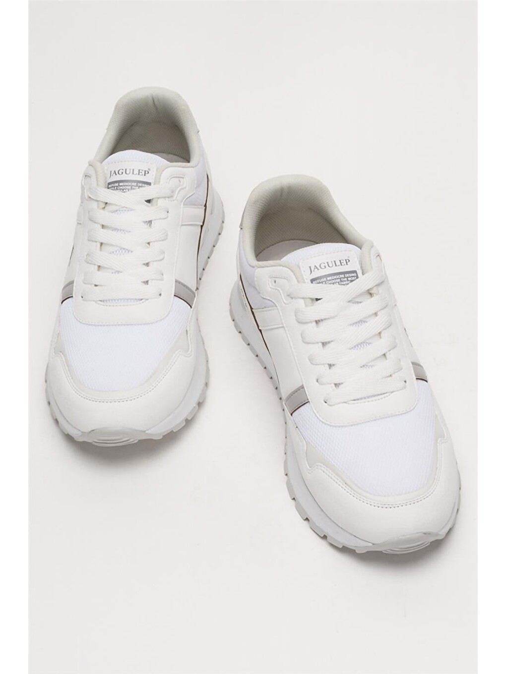 Erkek Ortopedik Günlük Yürüyüş Koşu Sneaker Spor Ayakkabı Beyaz-9