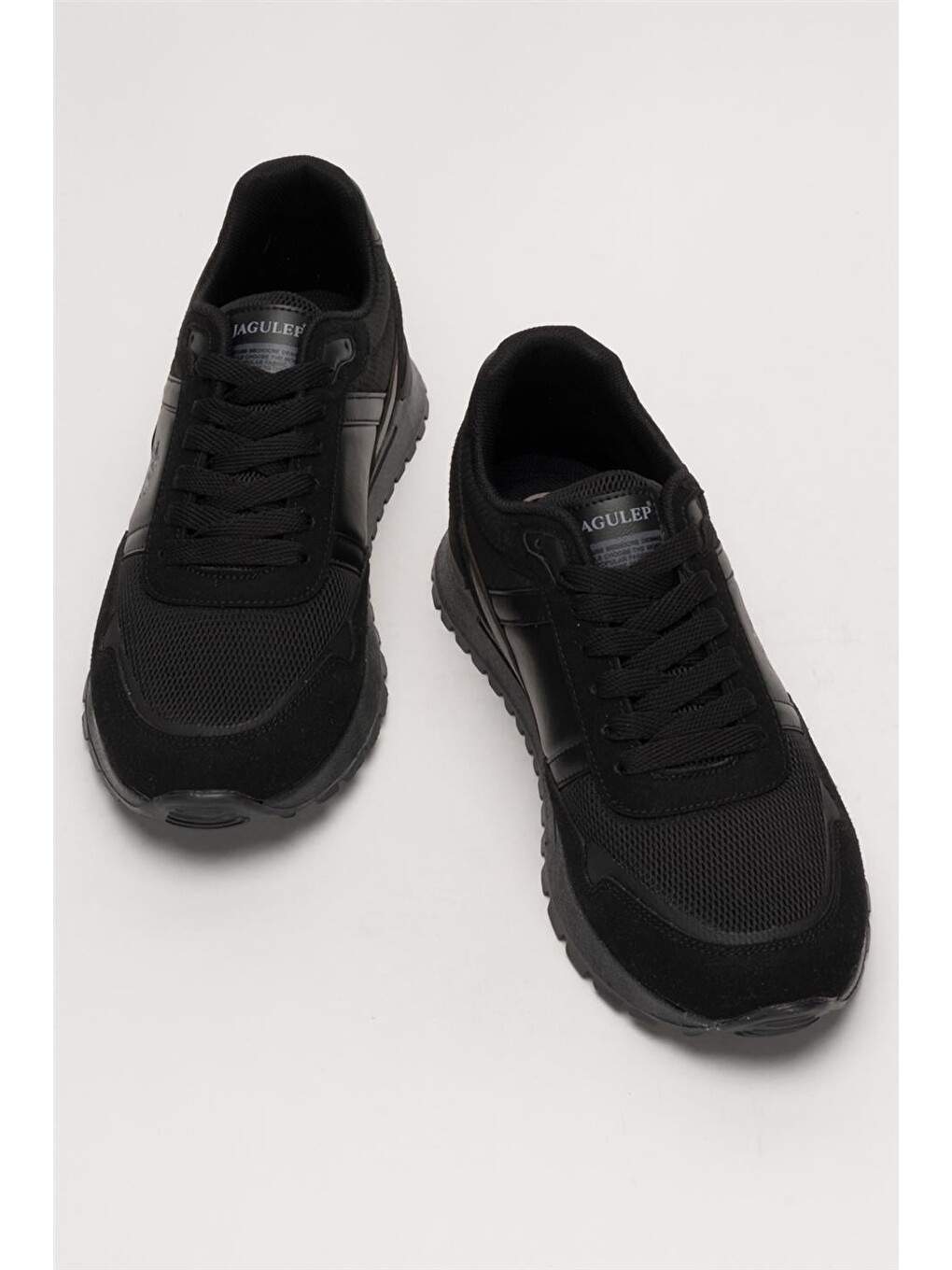 Erkek Ortopedik Günlük Yürüyüş Koşu Sneaker Spor Ayakkabı Siyah-11