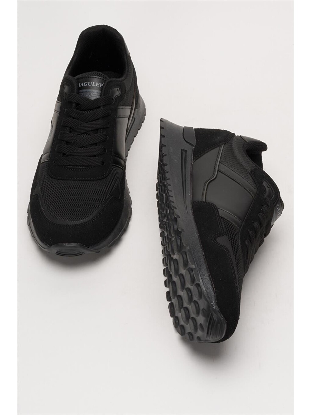 Erkek Ortopedik Günlük Yürüyüş Koşu Sneaker Spor Ayakkabı Siyah-12