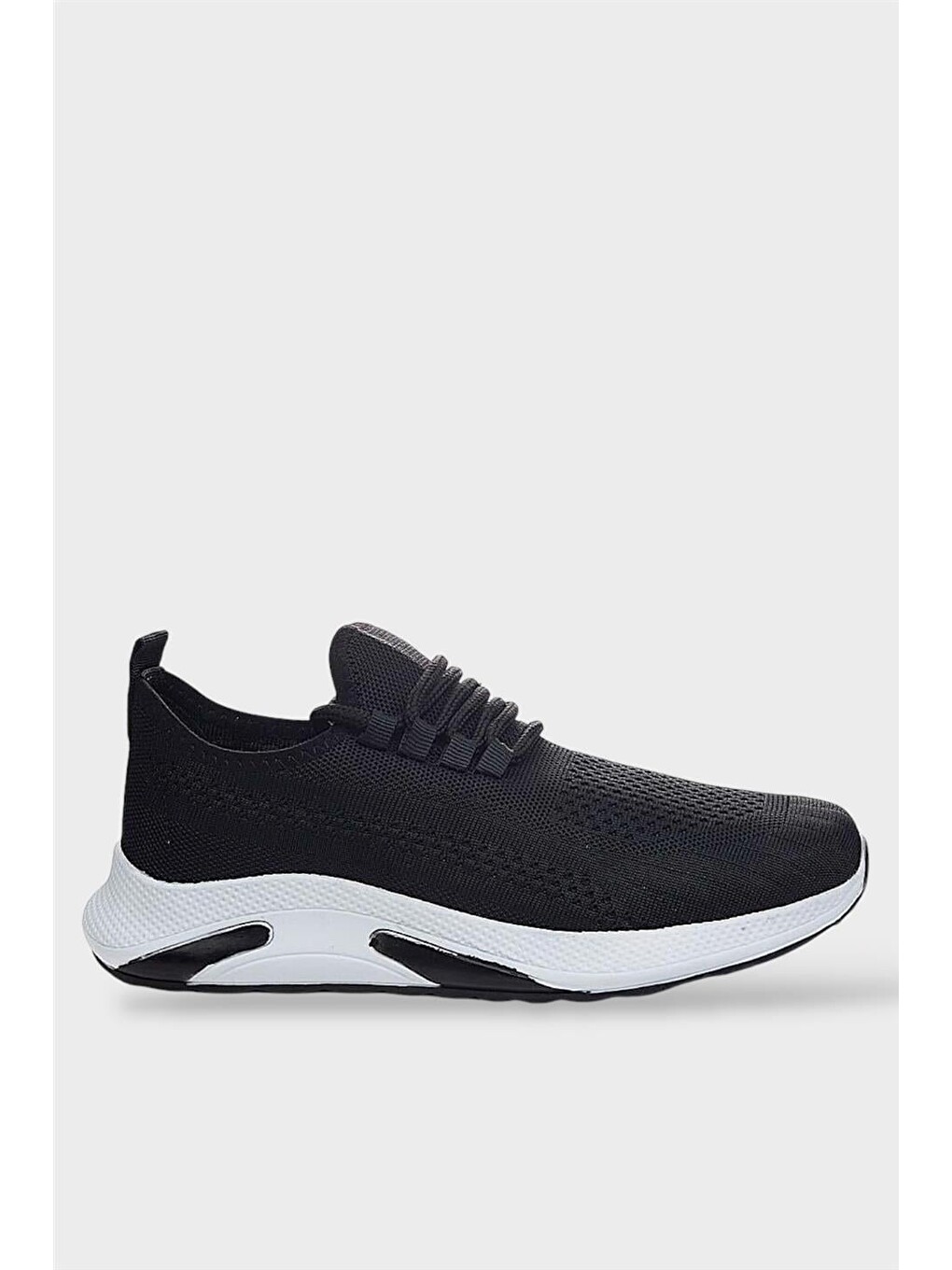 Unisex Yazlık Triko Spor Ayakkabı Siyah - Beyaz-1